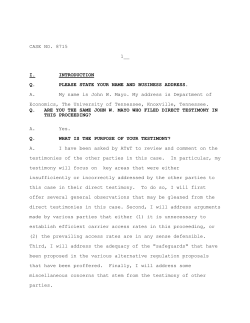 CASE NO. 8715 1__ I. INTRODUCTION Q. PLEASE STATE YOUR