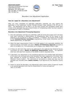 Boundary Line Adjustment Application