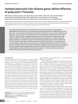 Isolated polycystic liver disease genes define effectors of polycystin