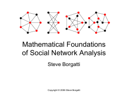 Mathematical Foundations of Social Network Analysis