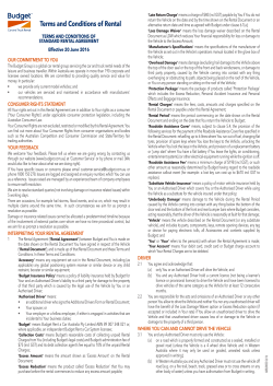Terms and Conditions of Rental