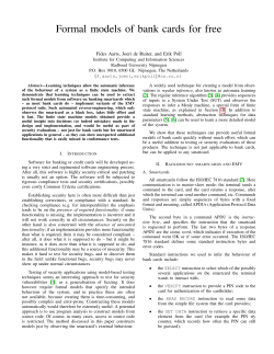 Formal models of bank cards for free