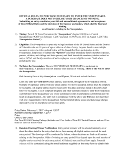 OFFICIAL RULES. NO PURCHASE NECESSARY TO