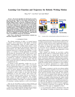 Learning Cost Function and Trajectory for Robotic