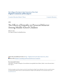 The Effects of Empathy on Prosocial Behavior Among Middle School