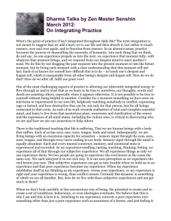 On Integrating Practice