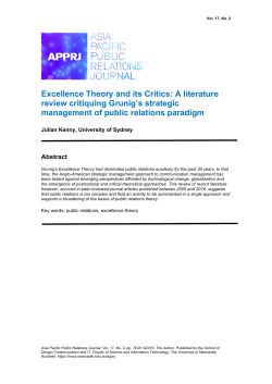 Excellence Theory and its Critics: A literature review critiquing