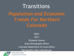 Fastest Region in State Summary in Northern Colorado Migration