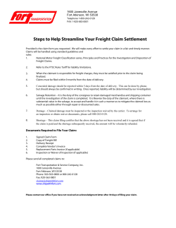 Loss and Damage Claim