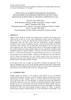 application of modified hoek-brown transition relationships