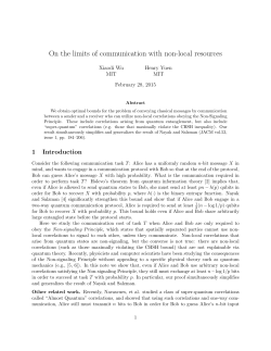 On the limits of communication with non