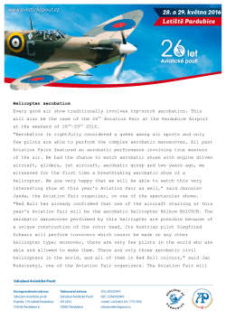 Helicopter aerobatics Every good air show traditionally involves top