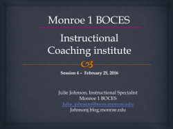 Session 4 Feb ppt electronic - Julie Johnson, Instructional Specialist