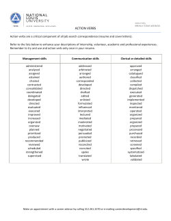 ACTION VERBS