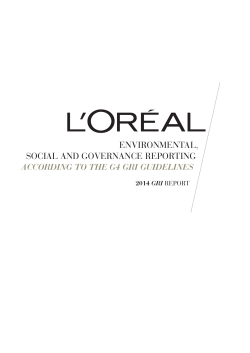 environmental, social and governance reporting