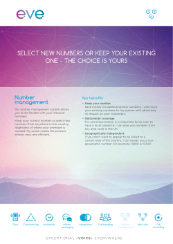 select new numbers or keep your existing one - the