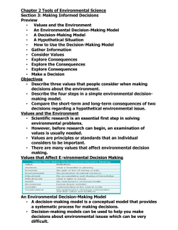 Chapter 2.3 Making informed Decisions