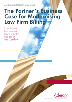 The Partner`s Business Case for Modernising Law Firm