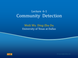 Connection-Based Condition 1 - The University of Texas at Dallas