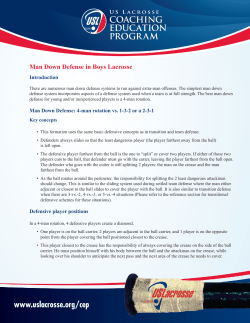 Man Down Defense in Boys Lacrosse