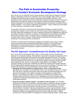 The Path to Sustainable Prosperity: Kern County`s Economic