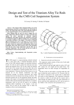 Design and Test of the Titanium Alloy Tie Rods for the - CEA-Irfu