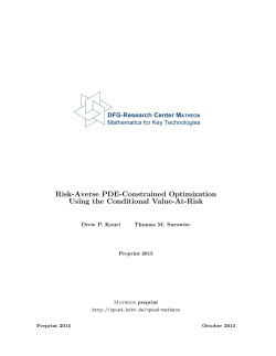 Risk-Averse PDE-Constrained Optimization Using - OPUS 4