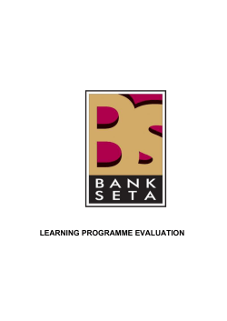 programme self evaluation tool for providers not