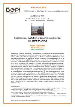 Séminaires BGPI UMR Biologie et Génétique des Interactions