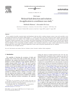 Relaxed fault detection and isolation
