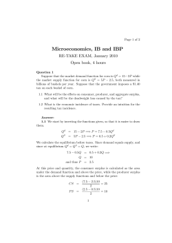 Microeconomics, IB and IBP
