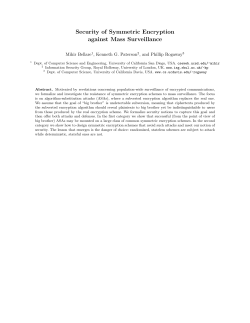 Security of Symmetric Encryption against Mass Surveillance