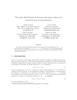 The joint distribution of descent and major index over