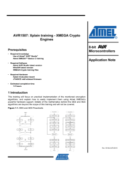 AVR1507: Xplain training - XMEGA Crypto
