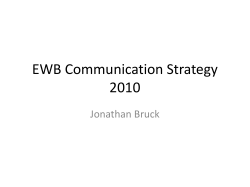 EWB Communication Strategy 2010