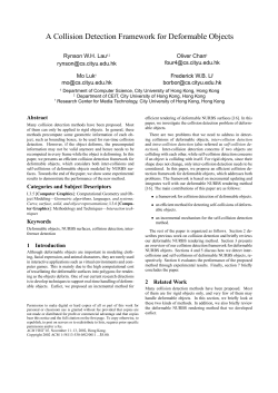 A Collision Detection Framework for Deformable Objects