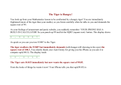 Limits or The Tiger is Hungry