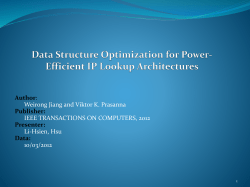 Power Minimization for Expanded Trie - CSIE -NCKU