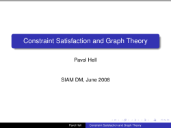 Constraint Satisfaction and Graph Theory