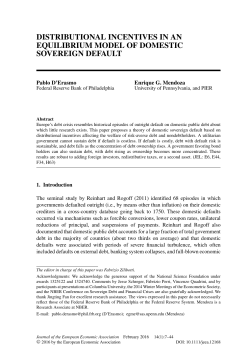 distributional incentives in an equilibrium model of domestic