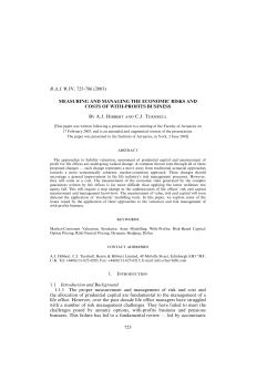 Measuring and managing the economic risks and costs of with