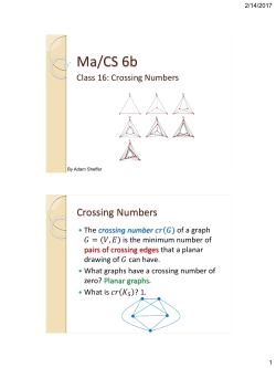 Crossing numbers