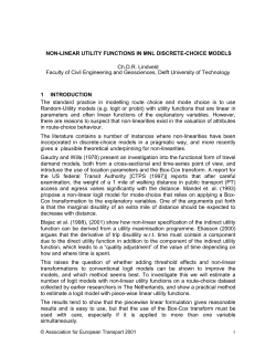 NON-LINEAR UTILITY FUNCTIONS IN MNL DISCRETE