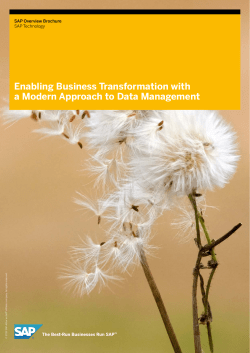 Enabling Business Transformation with a Modern Approach to Data
