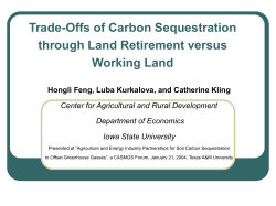 Trade-off of Carbon Sequestration through Land Retirement versus