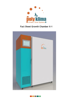 Fact Sheet Growth Chamber X-1
