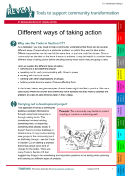 Different ways of taking action