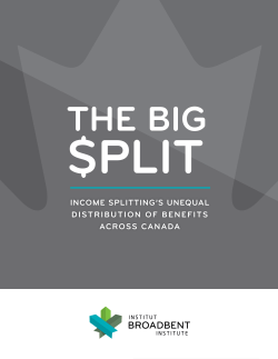 income splitting`s unequal distribution of benefits