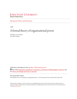A formal theory of organizational power