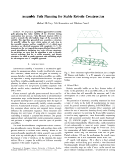 Assembly Path Planning for Stable Robotic